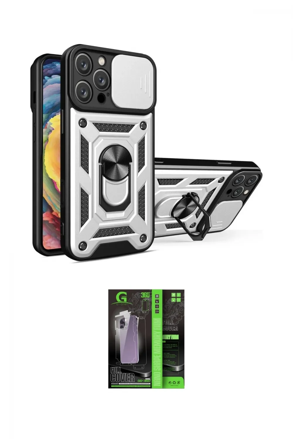 ieg™ iPhone 16 Pro Kılıf Ahenk Klasik - Şeffaf 360 Full Body Arka Koruyucu