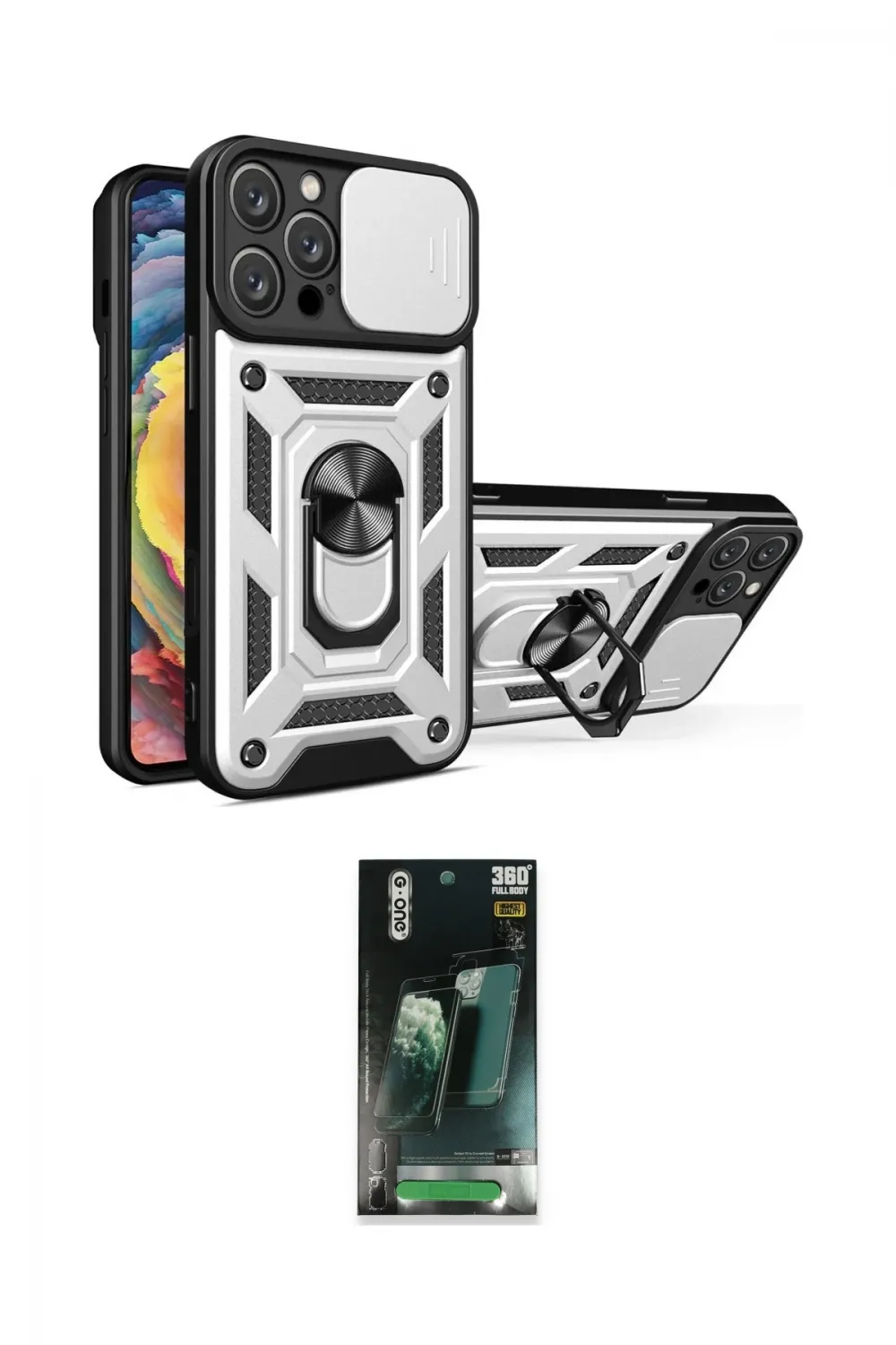 ieg™ iPhone 16 Pro Kılıf Ahenk Klasik - Siyah 360 Mat Full Body Arka Koruyucu