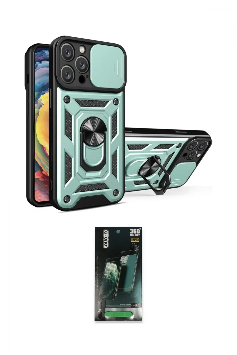 ieg™ iPhone 16 Pro Kılıf Ahenk Klasik - Siyah 360 Mat Full Body Arka Koruyucu