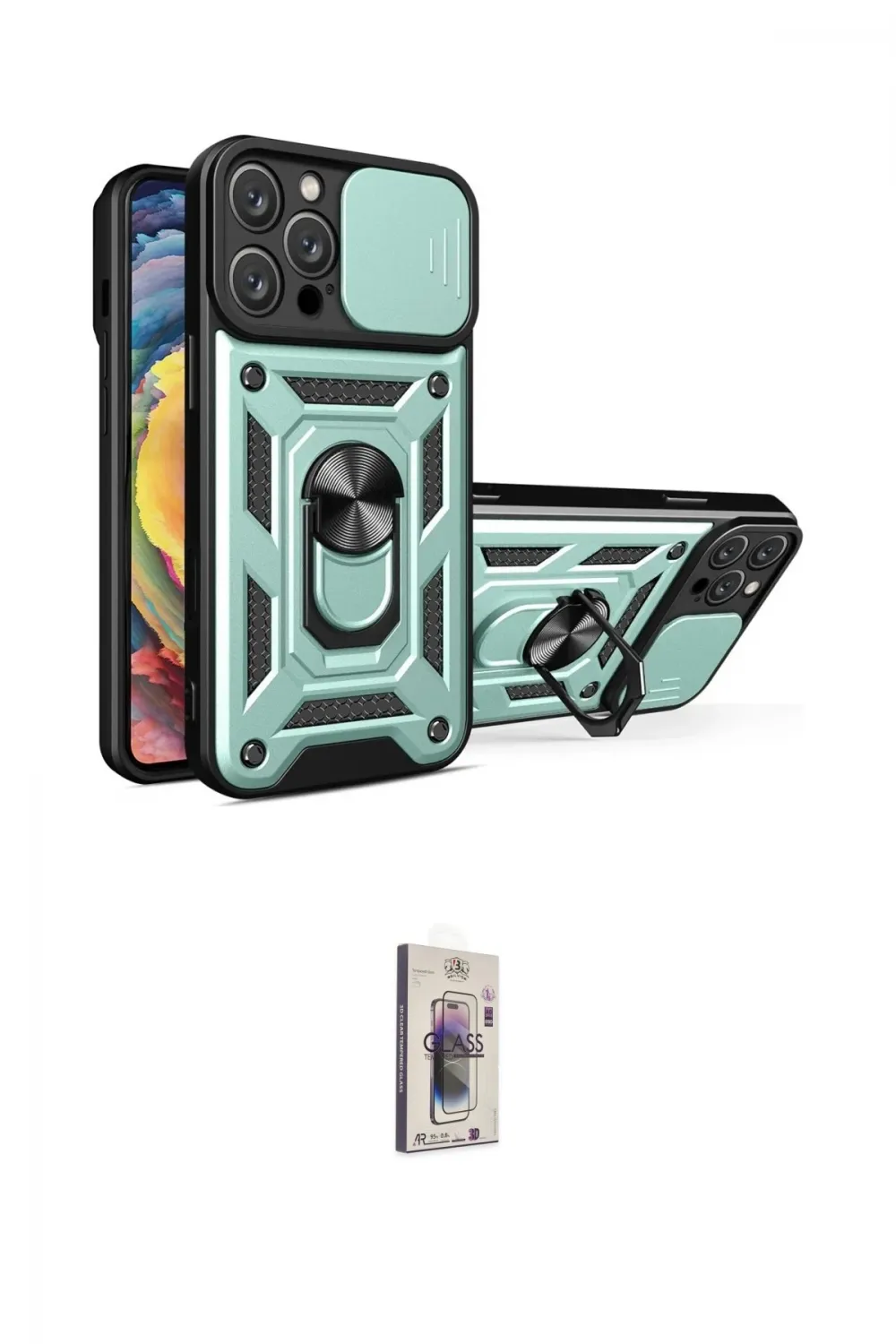 ieg™ iPhone 16 Pro Kılıf Ahenk Klasik - Siyah Bilvis 3D Cam Ekran Koruyucu