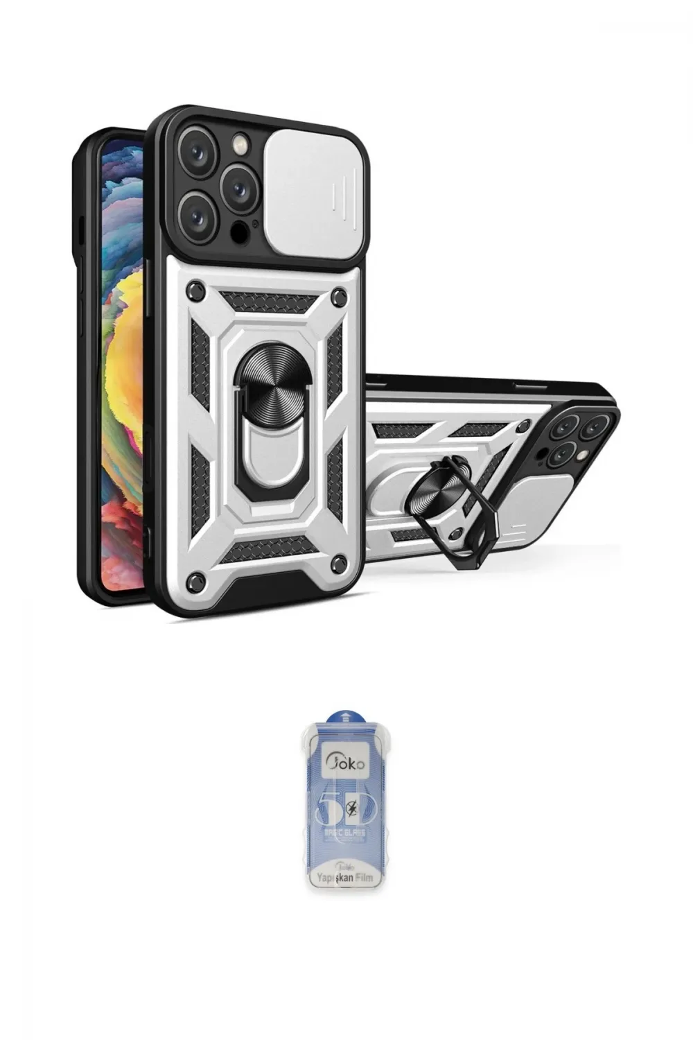 ieg™ iPhone 16 Pro Kılıf Ahenk Klasik - Siyah Joko Magic 5D Cam