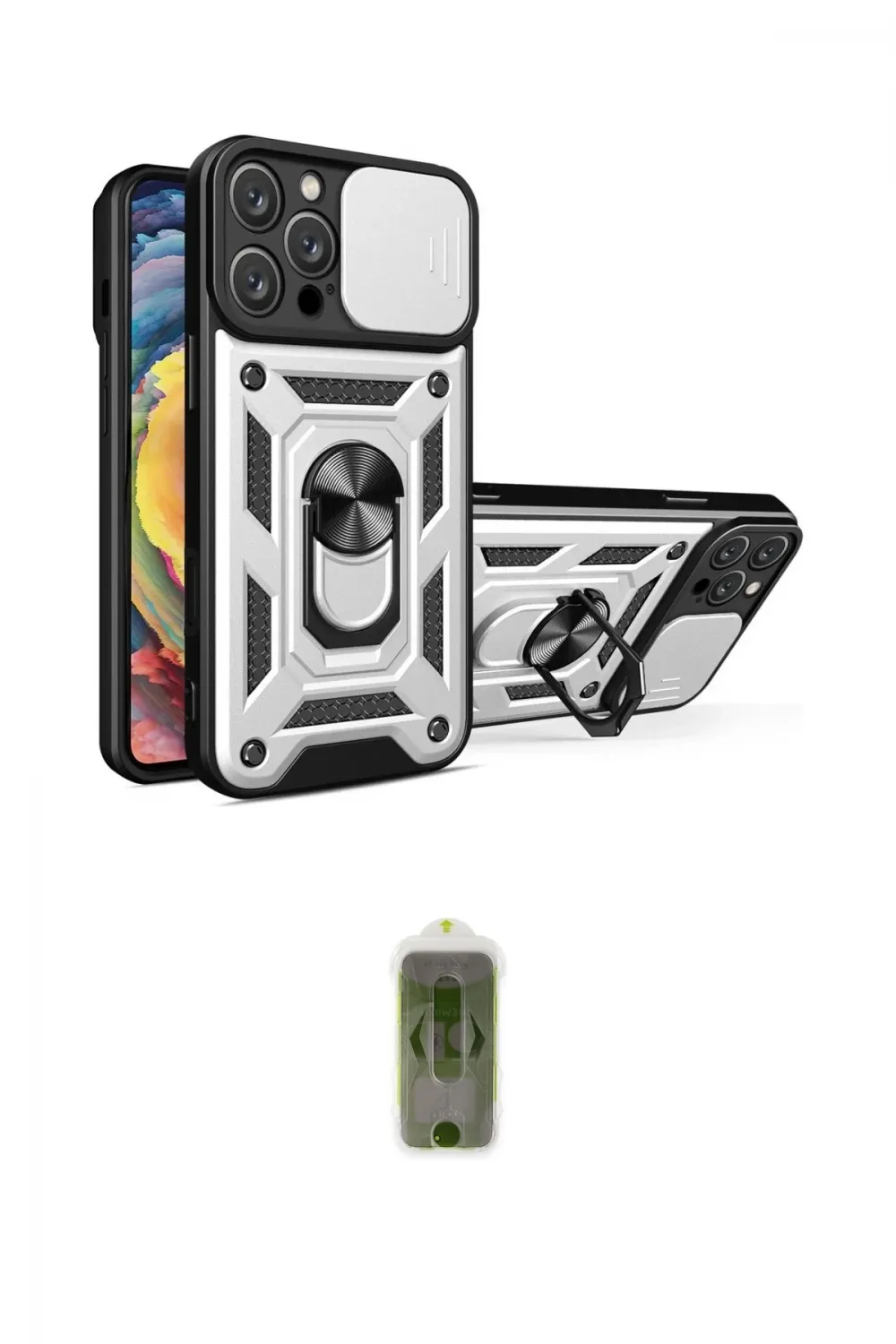 ieg™ iPhone 16 Pro Kılıf Ahenk Klasik - Siyah Joko Magic 5D Hayalet Cam