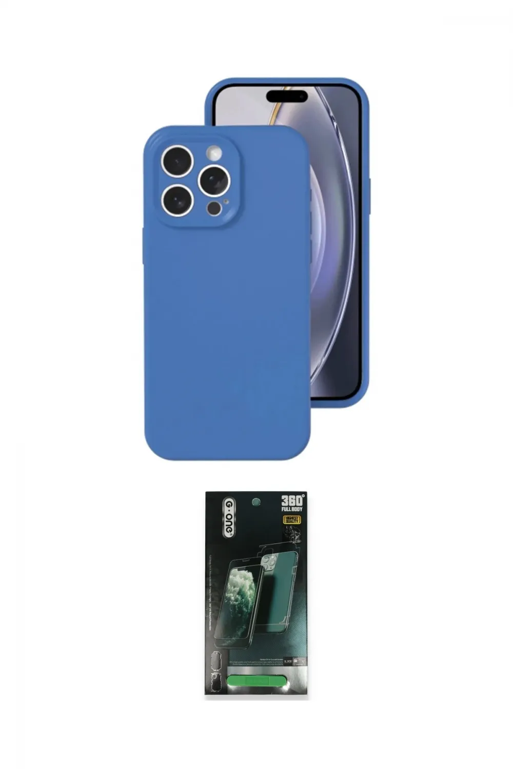 ieg™ iPhone 16 Pro Kılıf Ahenk Serisi - Siyah 360 Mat Full Body Arka Koruyucu