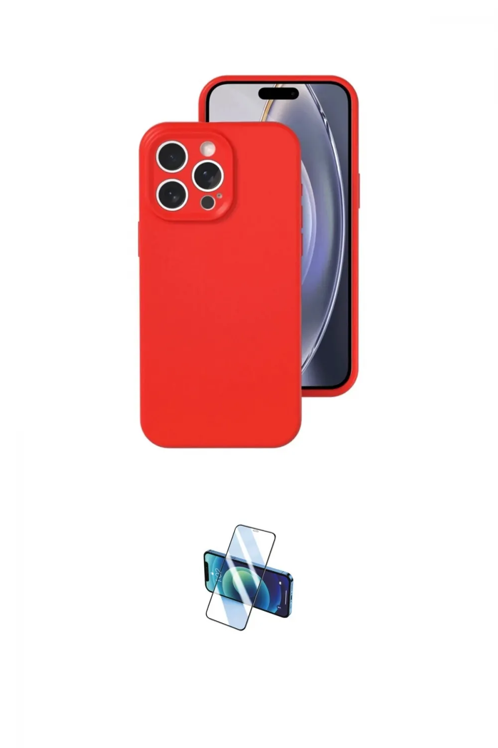 ieg™ iPhone 16 Pro Kılıf Ahenk Serisi - Siyah 3D Antistatik Seramik Nano Ekran Koruyucu