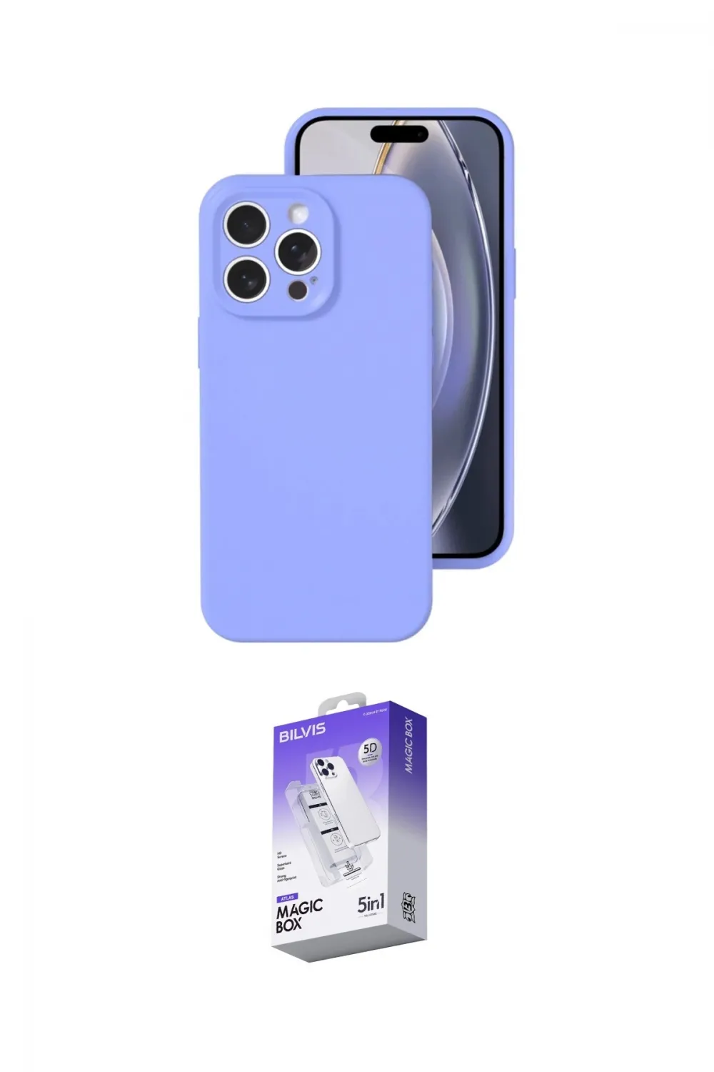 ieg™ iPhone 16 Pro Kılıf Ahenk Serisi - Siyah Bilvis 5in1 3D Magic Cam Ekran Koruyucu