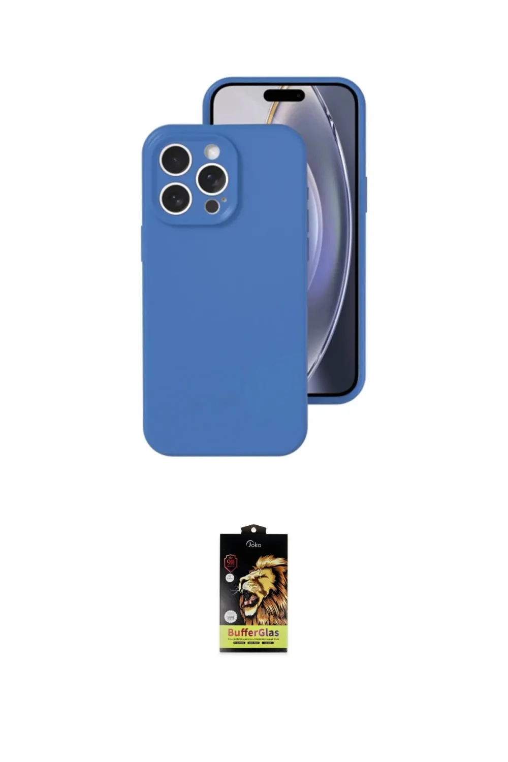 ieg™ iPhone 16 Pro Kılıf Ahenk Serisi - Siyah Buffer Cam Ekran Koruyucu