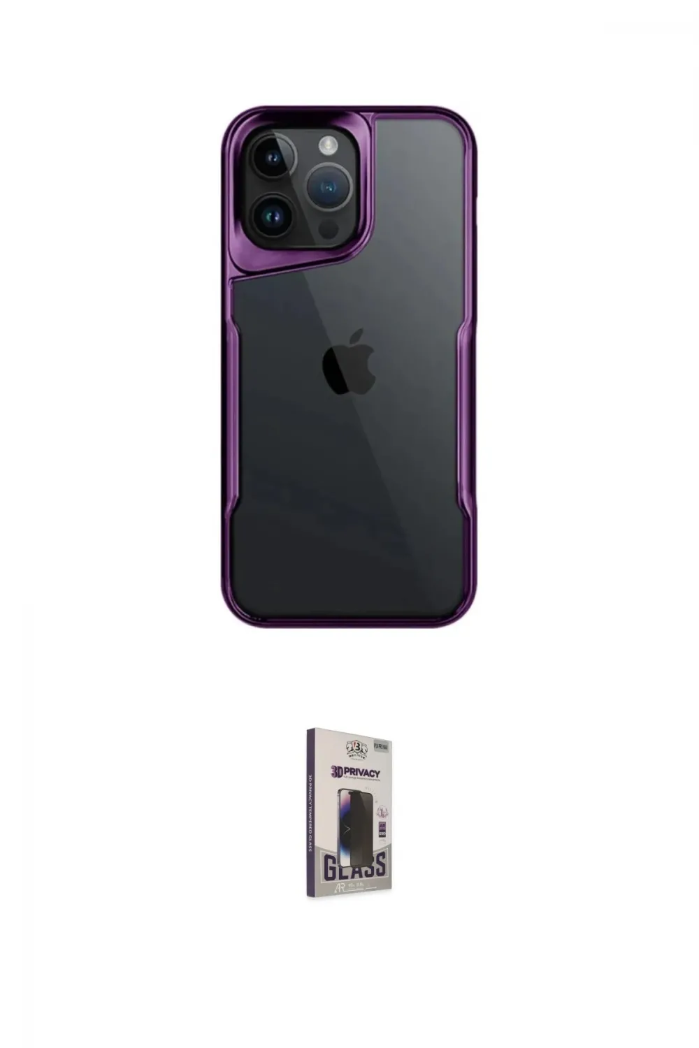 ieg™ iPhone 16 Pro Kılıf Akış Çizgi Koleksiyonu - Siyah Bilvis Hayalet Cam Ekran Koruyucu