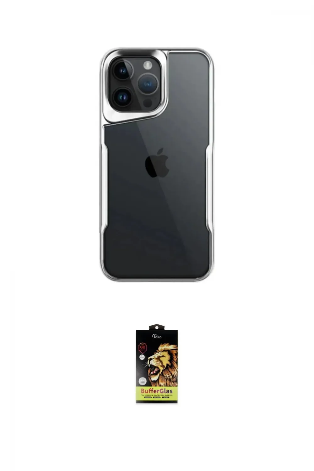ieg™ iPhone 16 Pro Kılıf Akış Çizgi Koleksiyonu - Siyah Buffer Cam Ekran Koruyucu