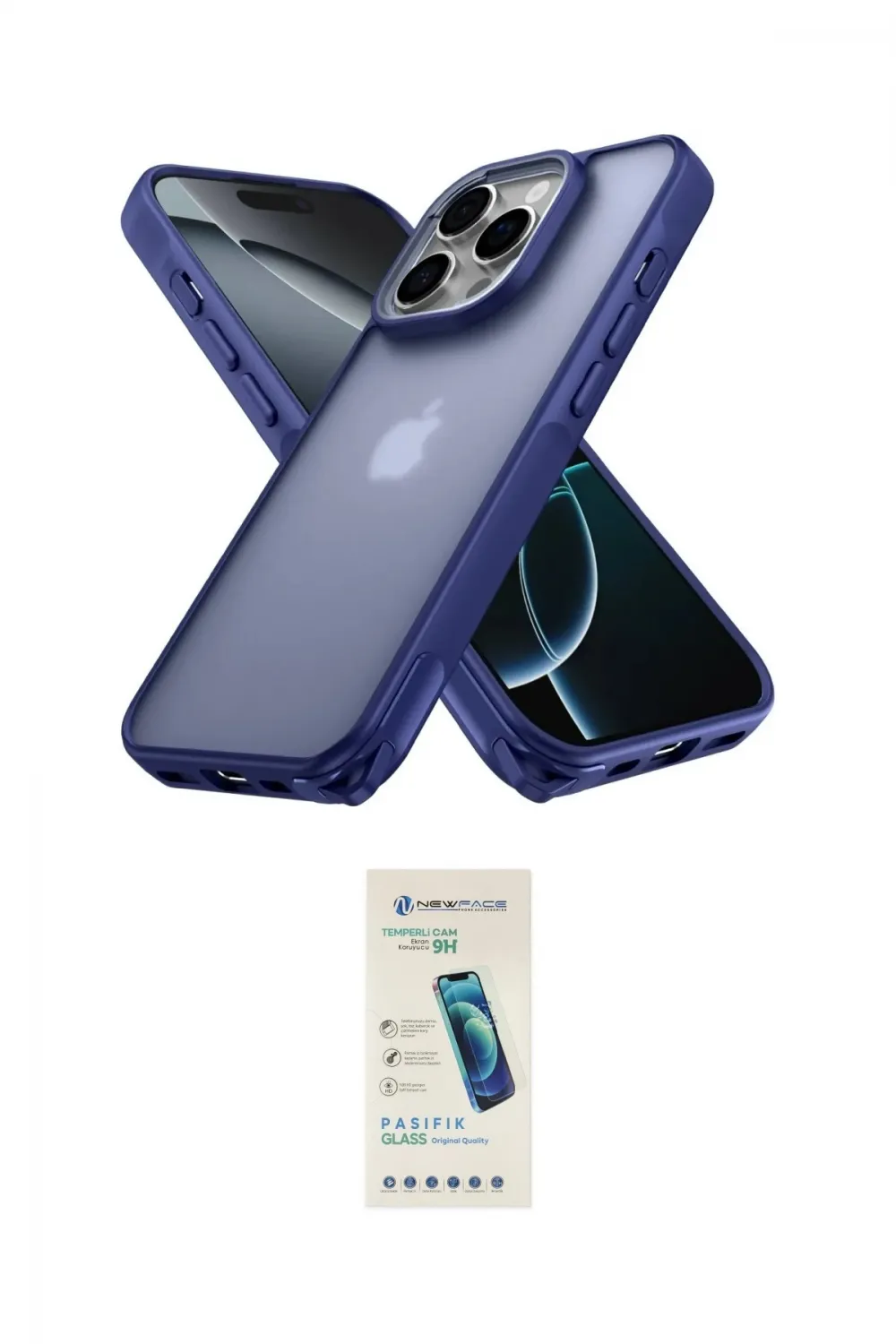 ieg™ iPhone 16 Pro Kılıf Atlas Form - Şeffaf Pasifik Cam Ekran Koruyucu