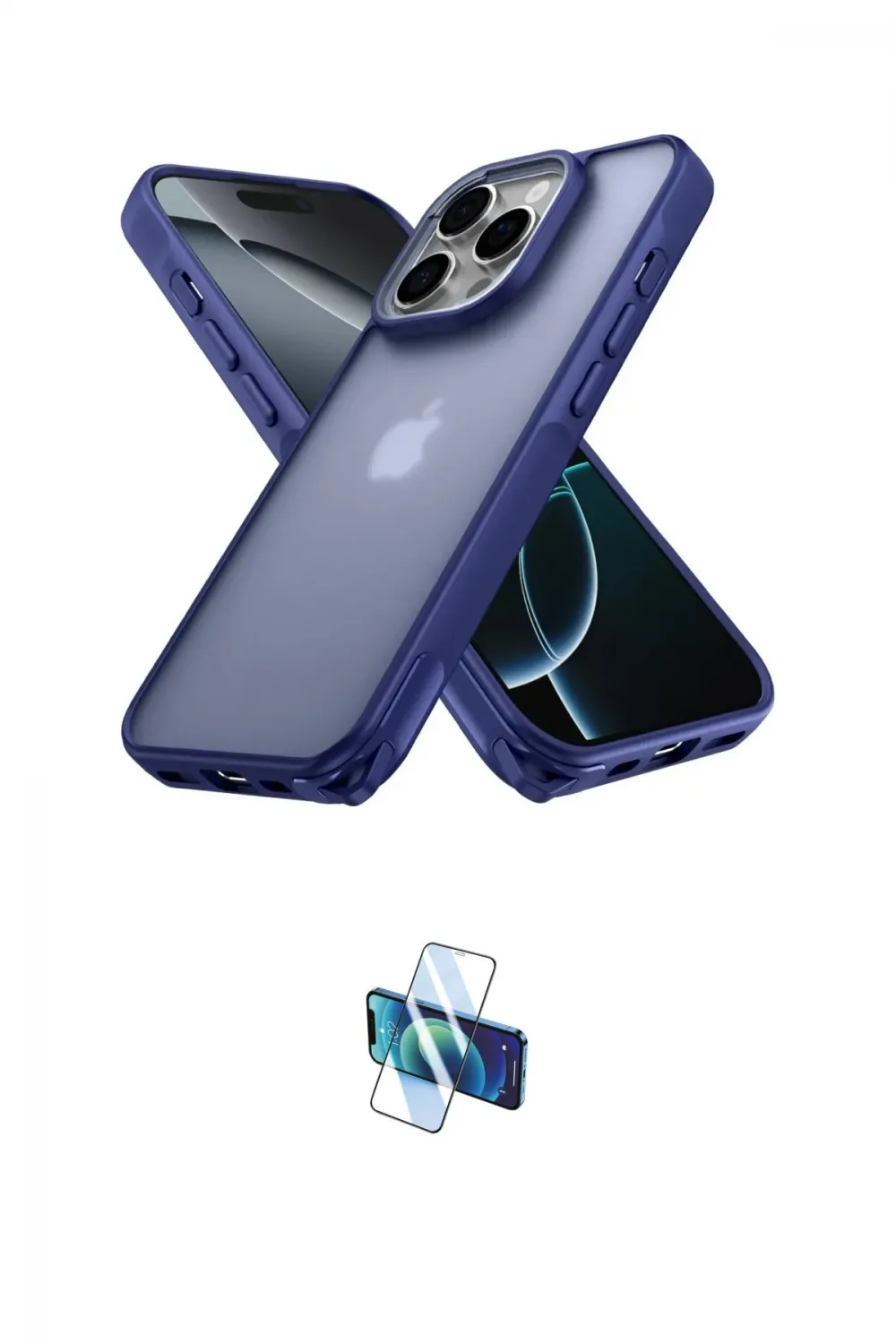 ieg™ iPhone 16 Pro Kılıf Atlas Form - Siyah 3D Antistatik Seramik Nano Ekran Koruyucu