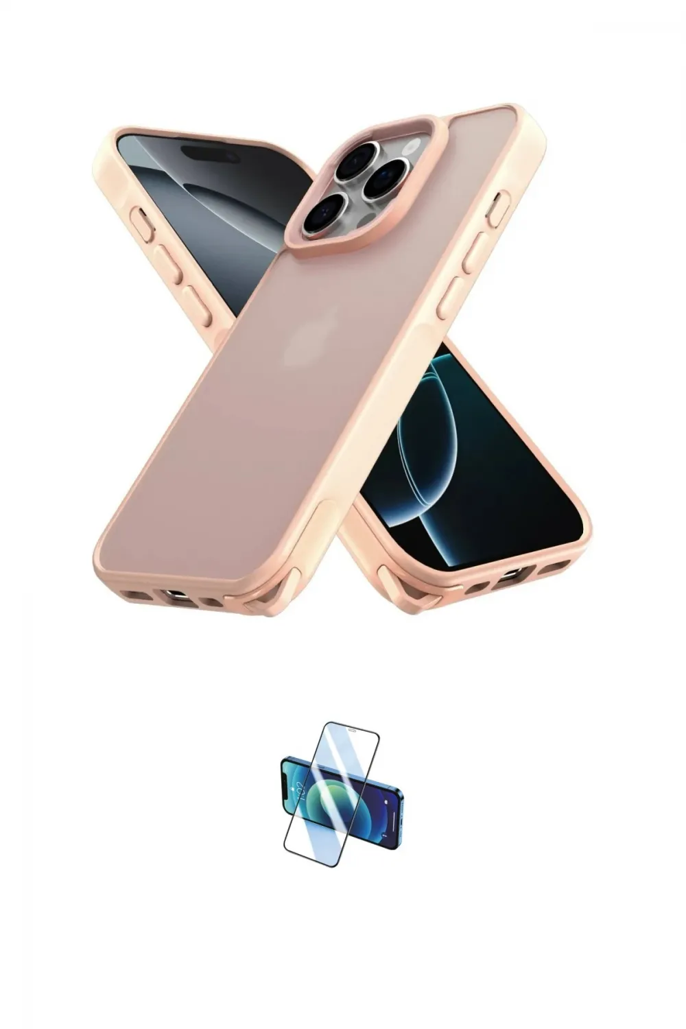 ieg™ iPhone 16 Pro Kılıf Atlas Form - Siyah 3D Antistatik Seramik Nano Ekran Koruyucu