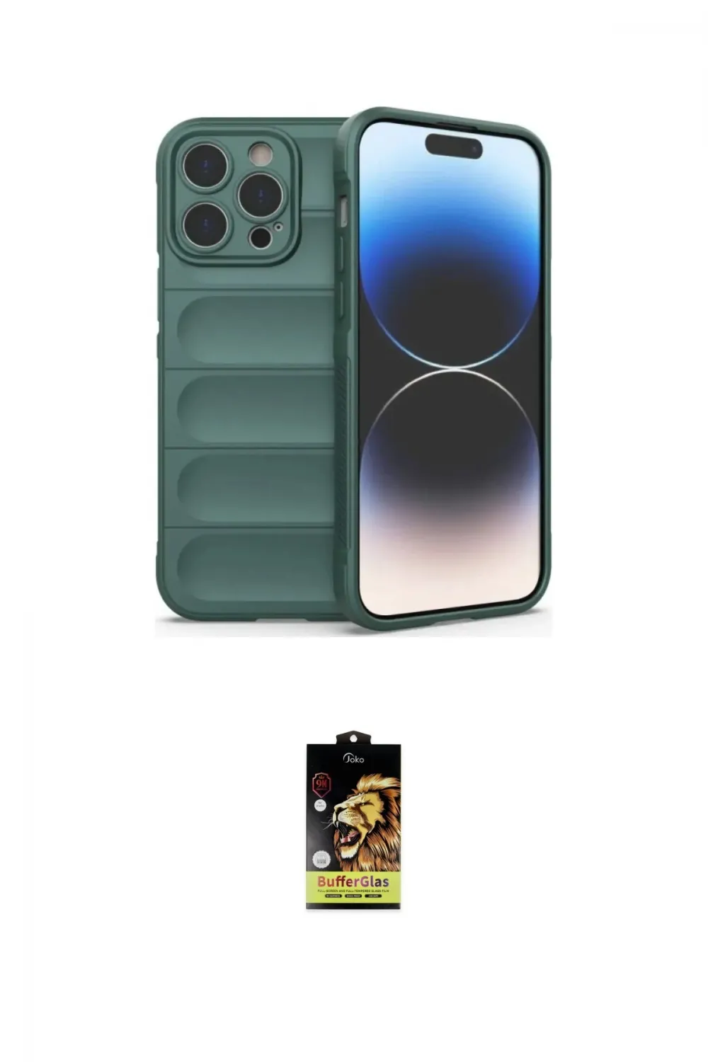 ieg™ iPhone 16 Pro Kılıf Atlas Koleksiyonu - Siyah Buffer Cam Ekran Koruyucu