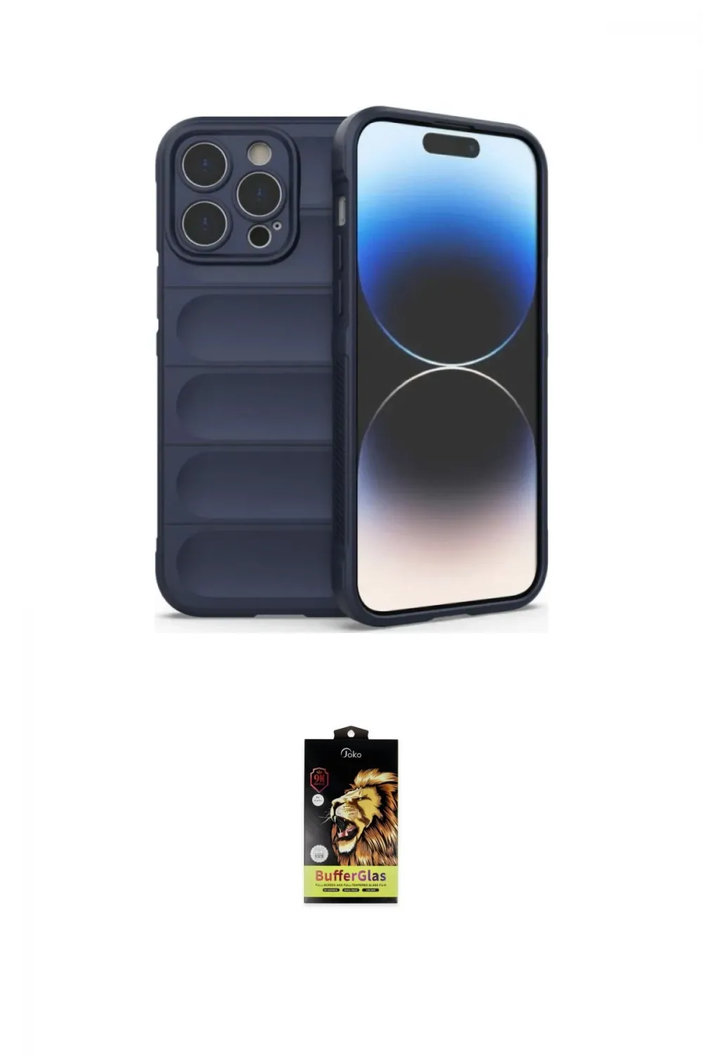 ieg™ iPhone 16 Pro Kılıf Atlas Koleksiyonu - Siyah Buffer Cam Ekran Koruyucu