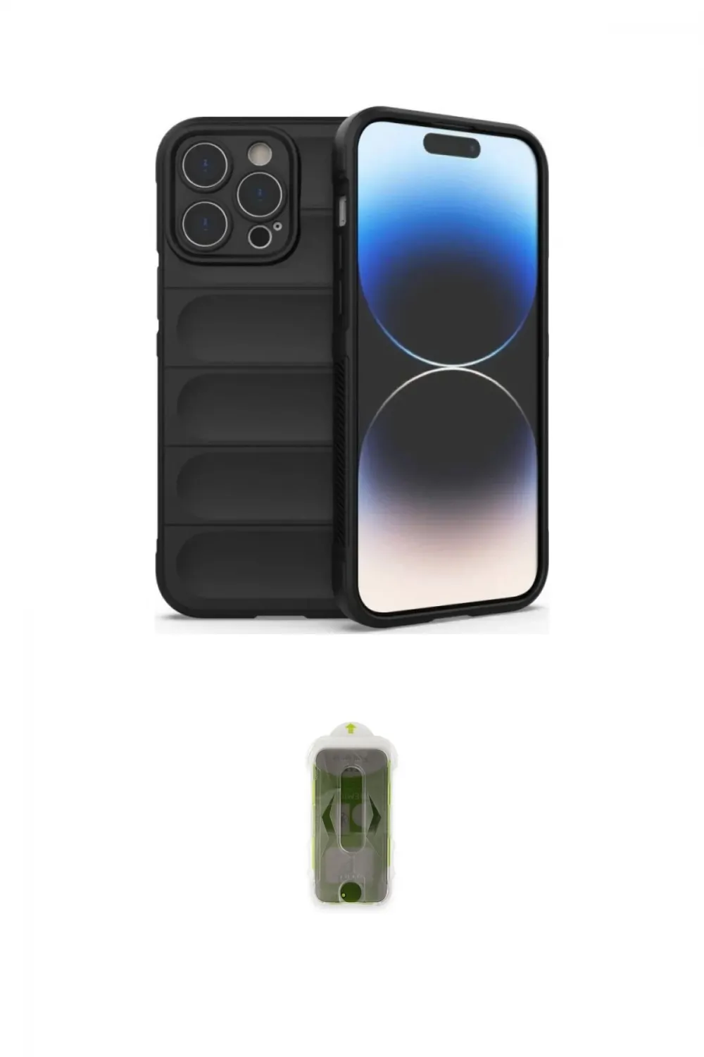 ieg™ iPhone 16 Pro Kılıf Atlas Koleksiyonu - Siyah Joko Magic 5D Hayalet Cam