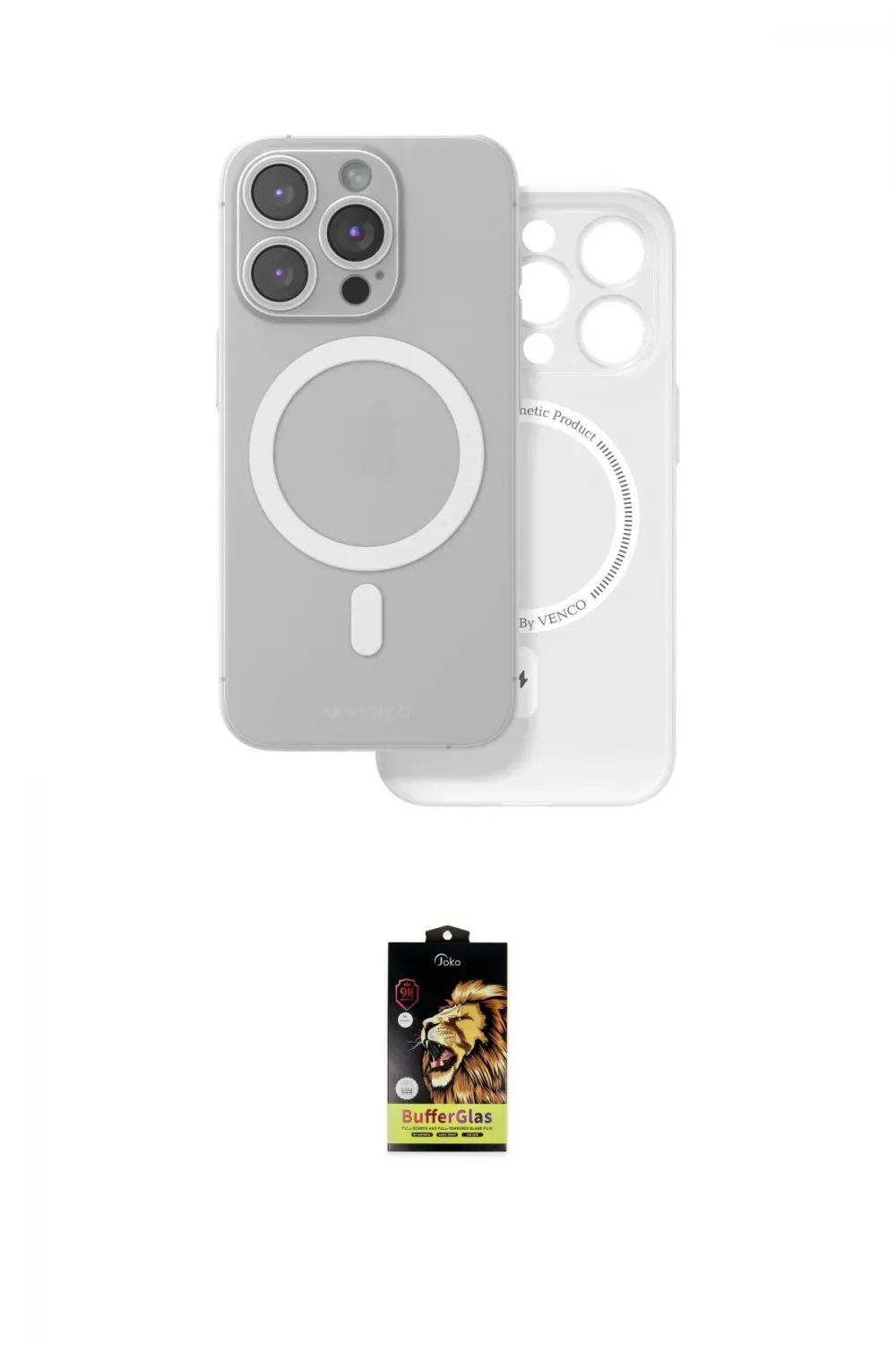 ieg™ iPhone 16 Pro Kılıf Çekirdek Klasik - Siyah Buffer Cam Ekran Koruyucu
