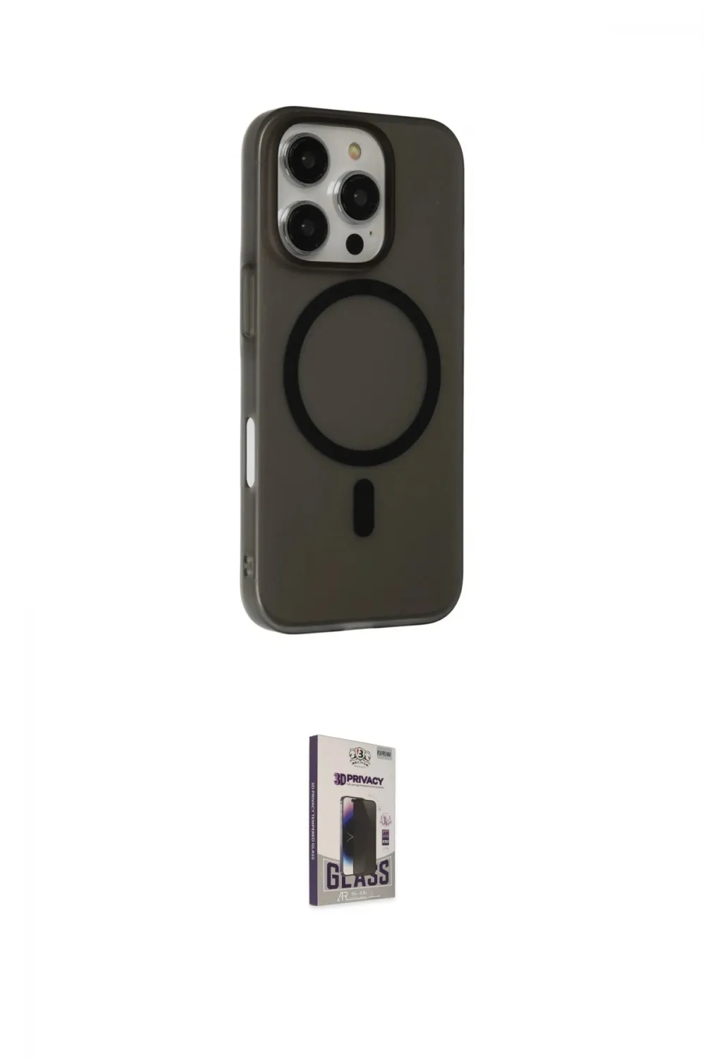 ieg™ iPhone 16 Pro Kılıf Çekirdek Modern Prime - Siyah Bilvis Hayalet Cam Ekran Koruyucu