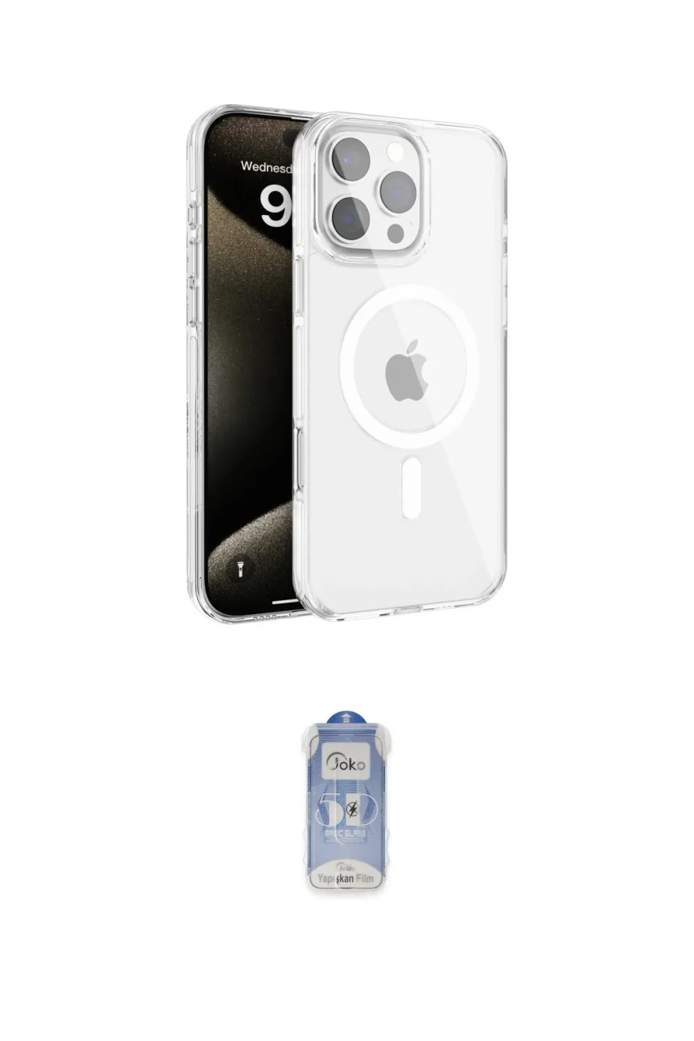 ieg™ iPhone 16 Pro Kılıf Doruk Doku Özel Seri - Siyah Joko Magic 5D Cam