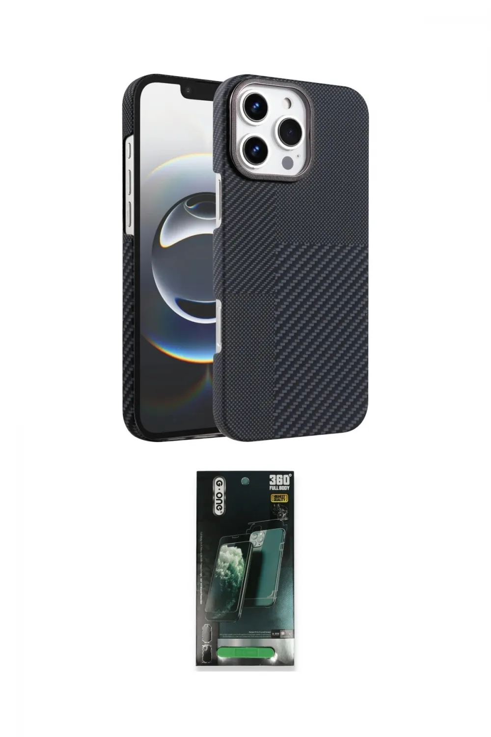 ieg™ iPhone 16 Pro Kılıf Doruk Serisi - Siyah 360 Mat Full Body Arka Koruyucu