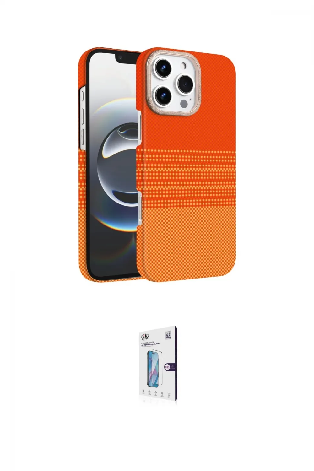 ieg™ iPhone 16 Pro Kılıf Doruk Serisi - Siyah Bilvis 0.18mm Plus Cam Ekran Koruyucu