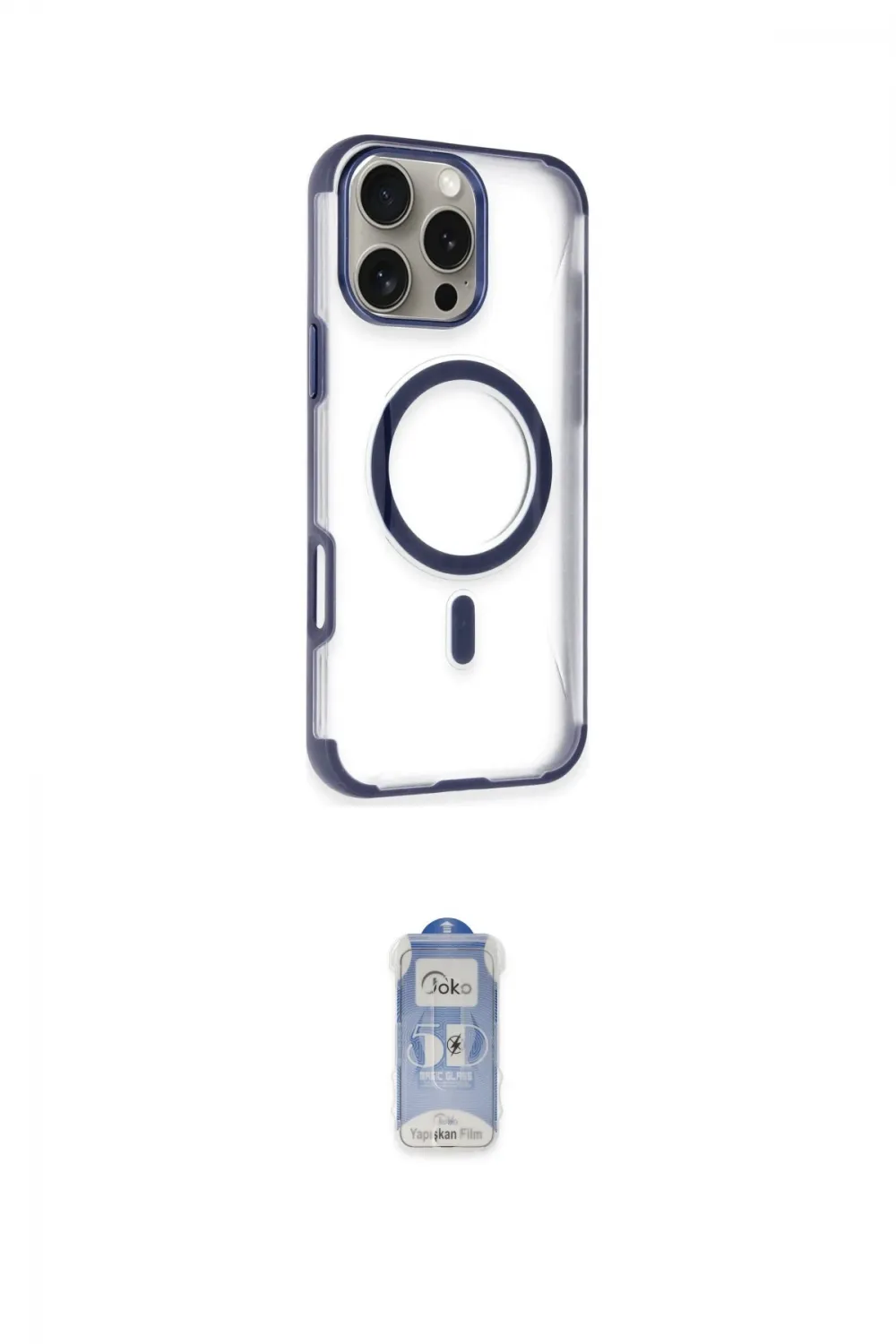 ieg™ iPhone 16 Pro Kılıf Eksen Klasik Koleksiyonu - Siyah Joko Magic 5D Cam