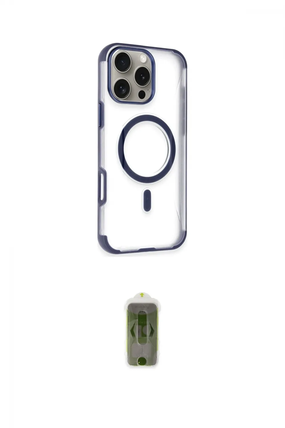 ieg™ iPhone 16 Pro Kılıf Eksen Klasik Koleksiyonu - Siyah Joko Magic 5D Hayalet Cam