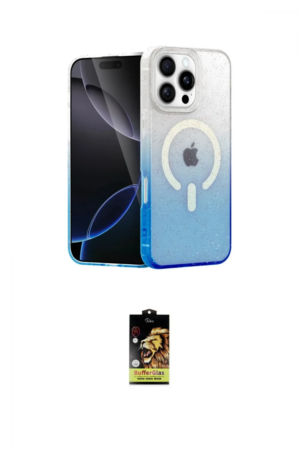 ieg™ iPhone 16 Pro Kılıf Eksen Minimal Özel Seri - Siyah Buffer Cam Ekran Koruyucu