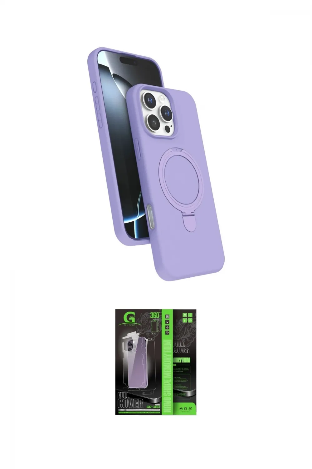 ieg™ iPhone 16 Pro Kılıf İz Işık Koleksiyonu - Şeffaf 360 Full Body Arka Koruyucu