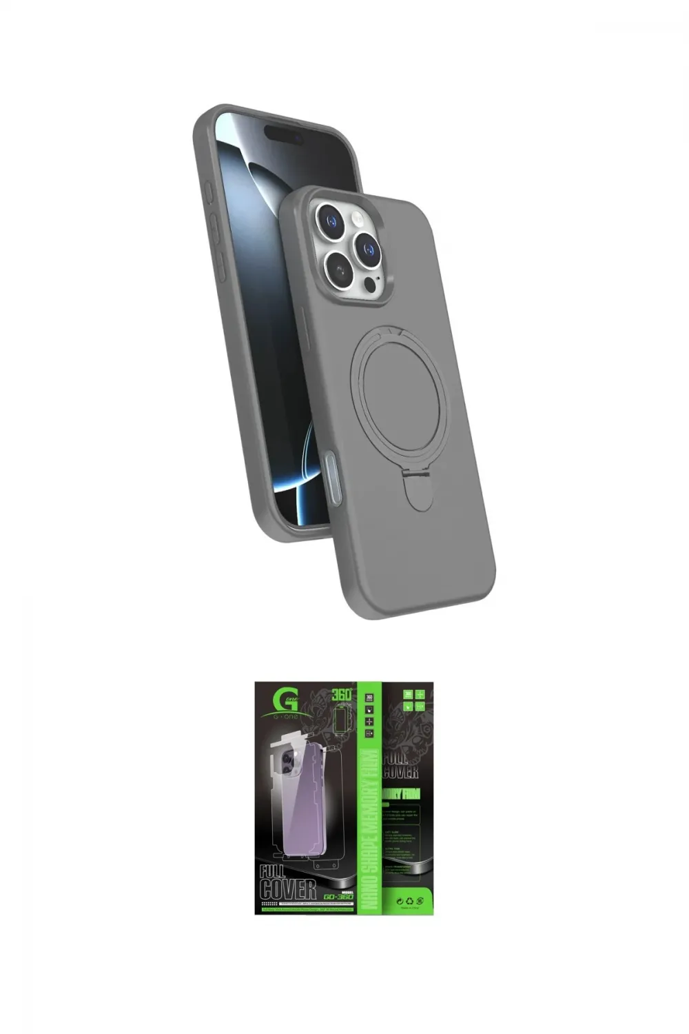 ieg™ iPhone 16 Pro Kılıf İz Işık Koleksiyonu - Şeffaf 360 Full Body Arka Koruyucu