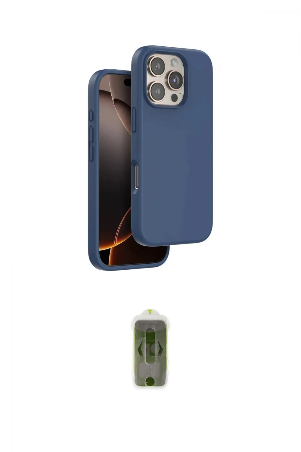 ieg™ iPhone 16 Pro Kılıf Kıvılcım Çizgi Serisi - Siyah Joko Magic 5D Hayalet Cam