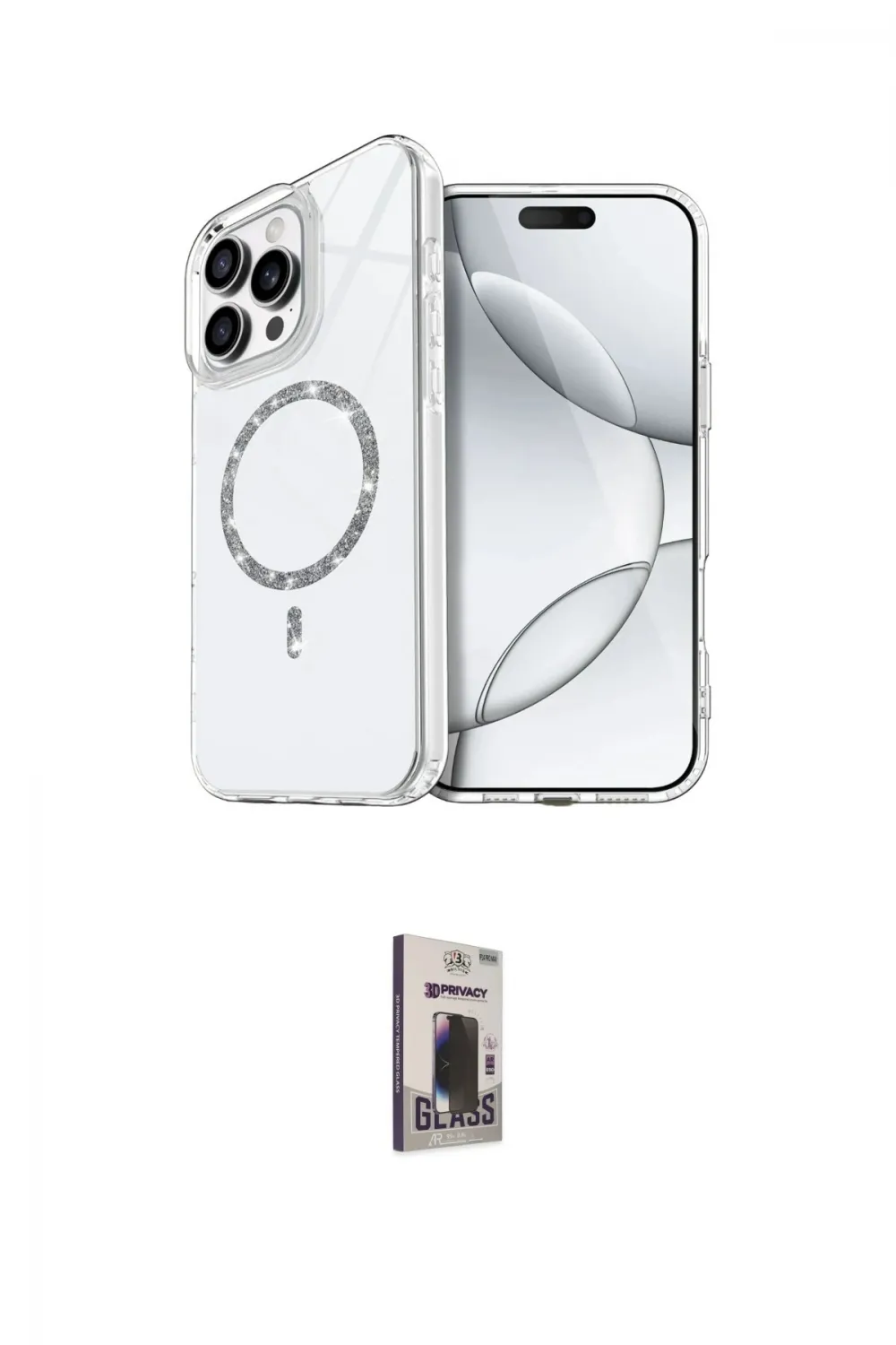 ieg™ iPhone 16 Pro Kılıf Kıvılcım Form Prime - Siyah Bilvis Hayalet Cam Ekran Koruyucu