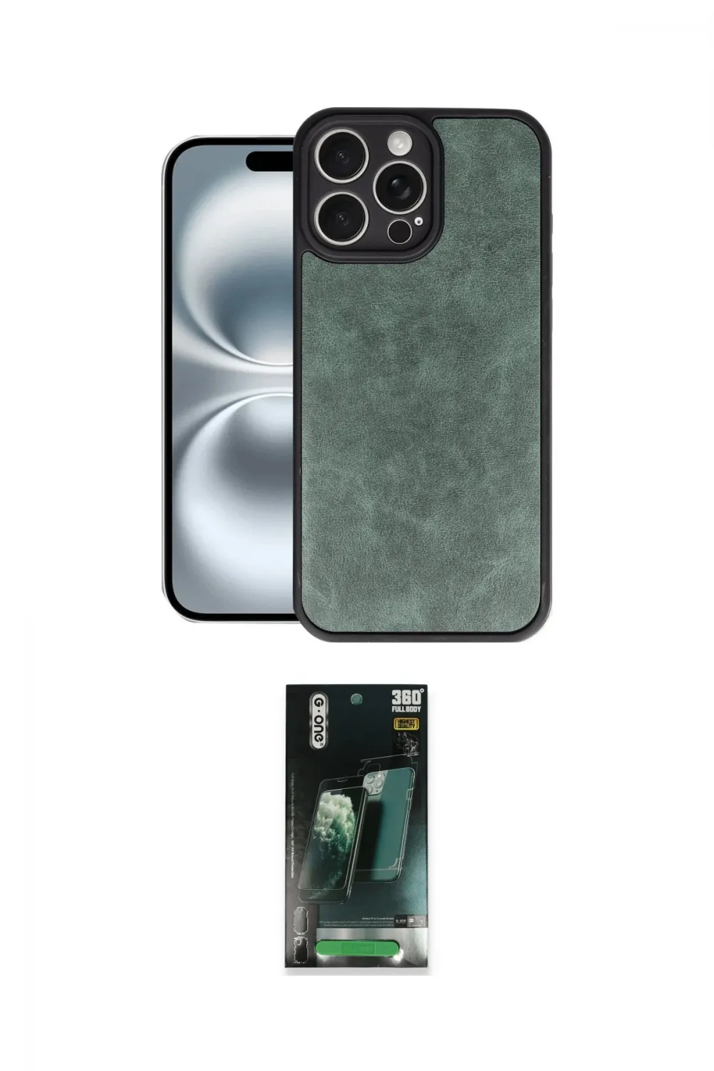ieg™ iPhone 16 Pro Kılıf Kıvılcım Işık Serisi - Siyah 360 Mat Full Body Arka Koruyucu