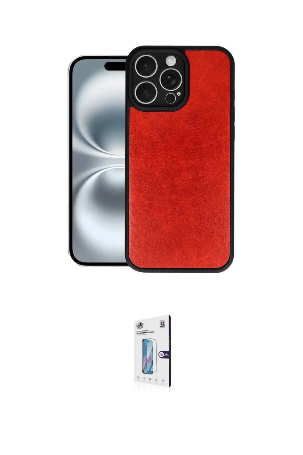 ieg™ iPhone 16 Pro Kılıf Kıvılcım Işık Serisi - Siyah Bilvis 0.18mm Plus Cam Ekran Koruyucu
