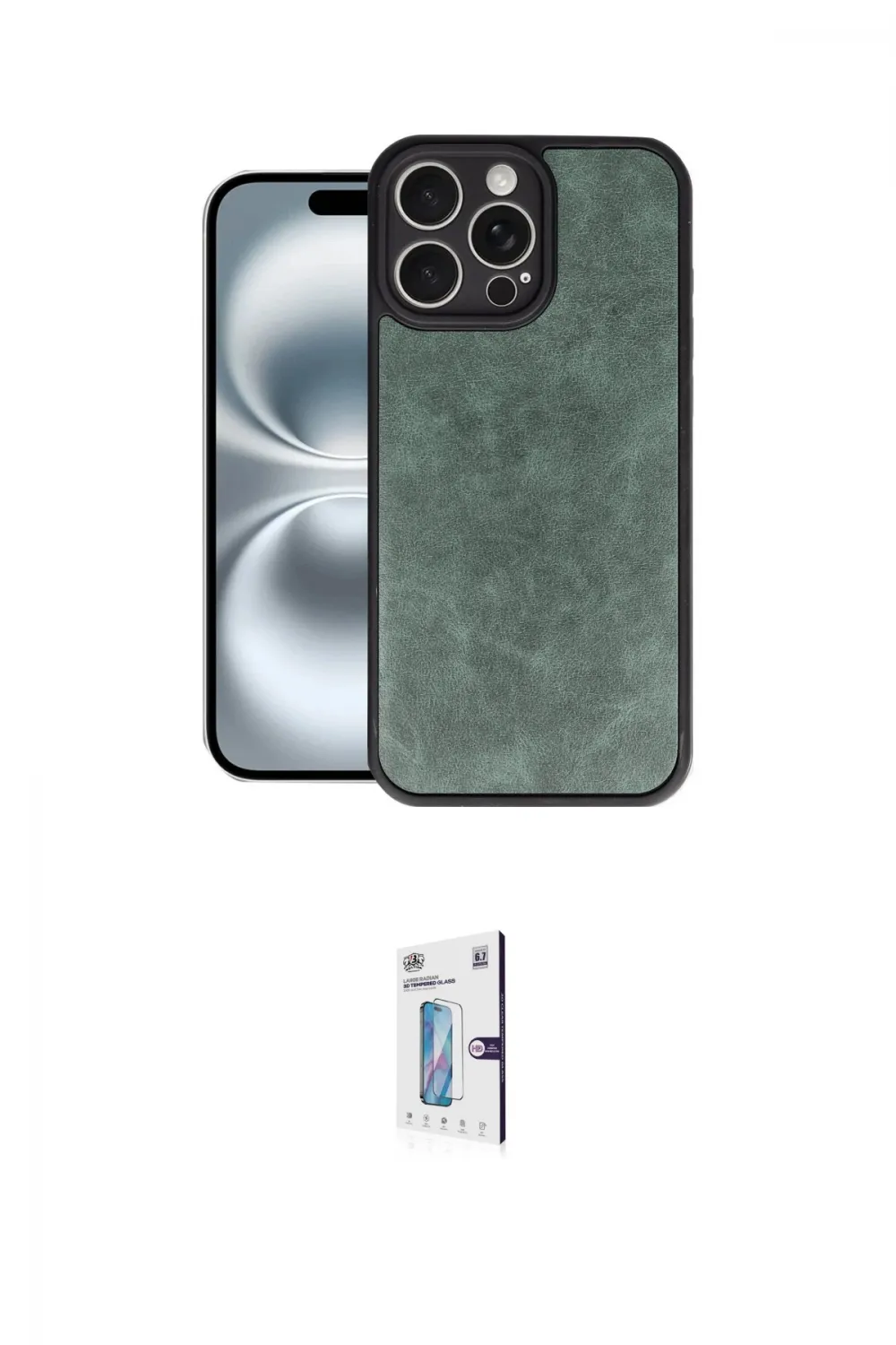 ieg™ iPhone 16 Pro Kılıf Kıvılcım Işık Serisi - Siyah Bilvis 0.18mm Plus Cam Ekran Koruyucu
