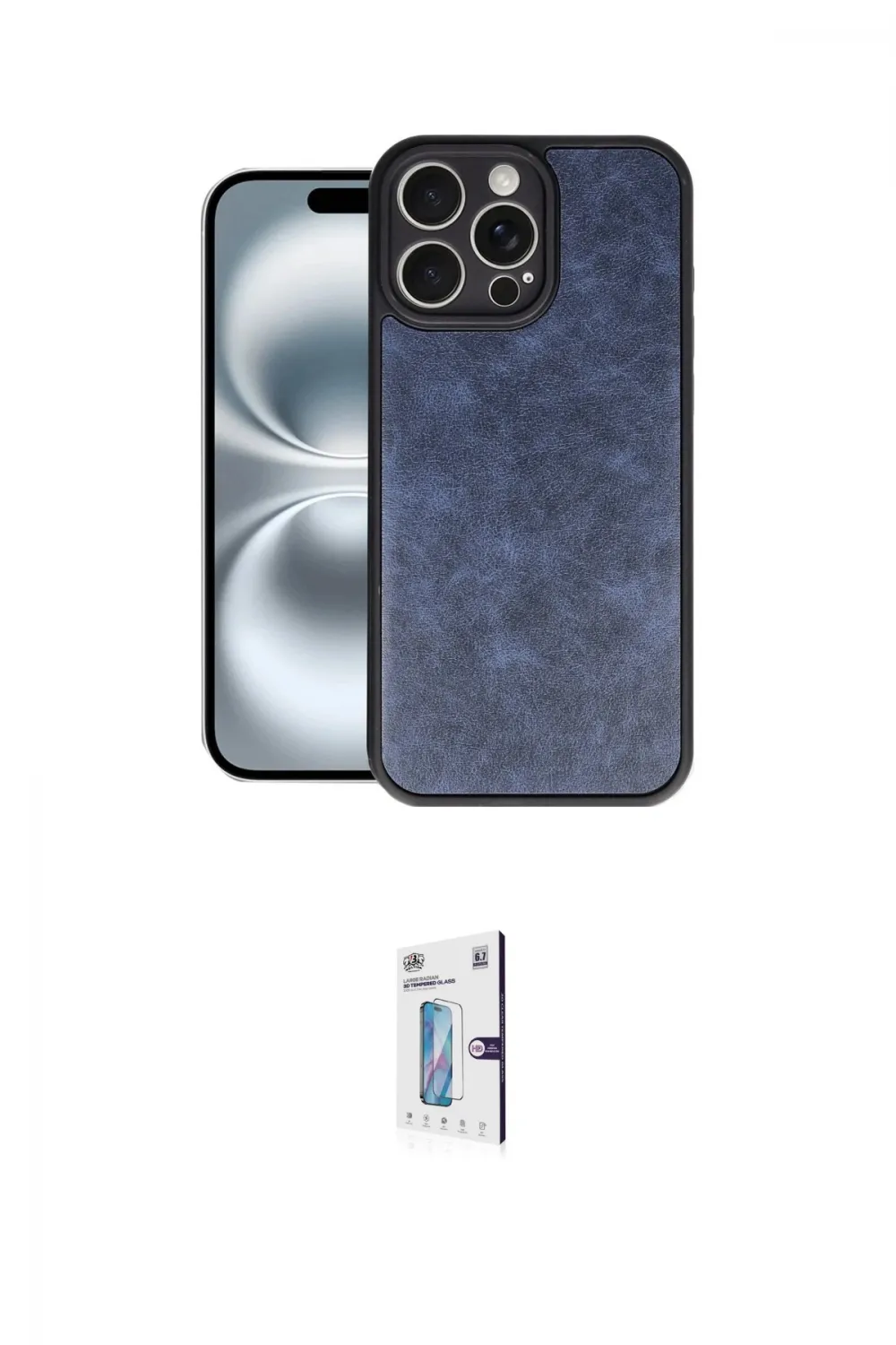 ieg™ iPhone 16 Pro Kılıf Kıvılcım Işık Serisi - Siyah Bilvis 0.18mm Plus Cam Ekran Koruyucu