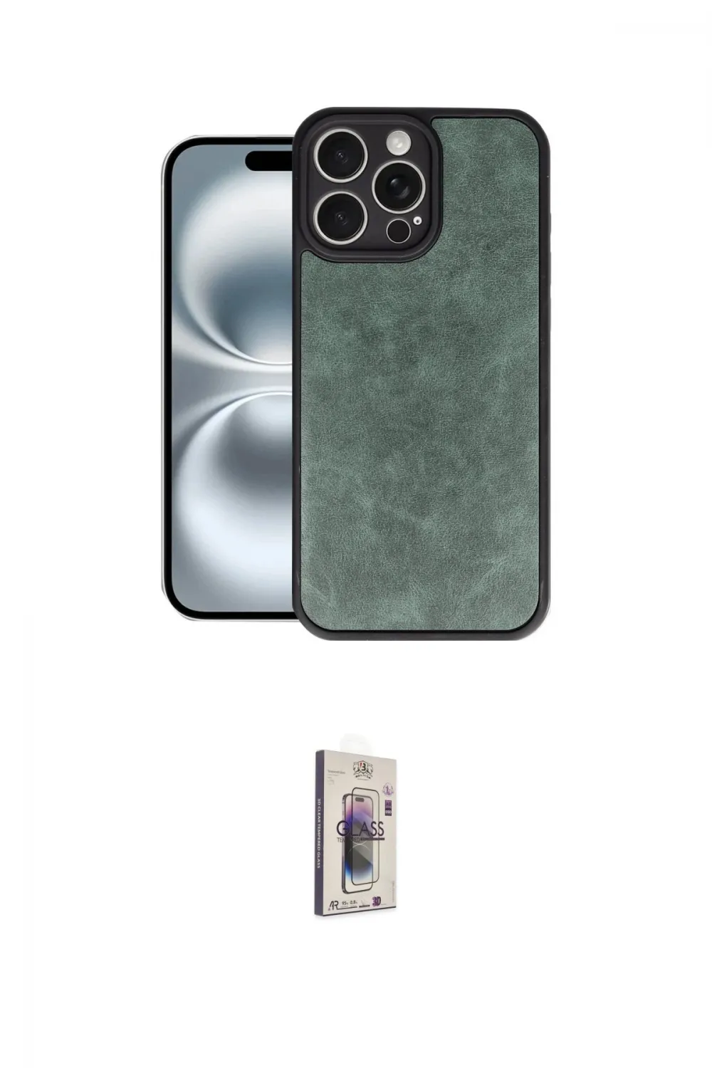 ieg™ iPhone 16 Pro Kılıf Kıvılcım Işık Serisi - Siyah Bilvis 3D Cam Ekran Koruyucu