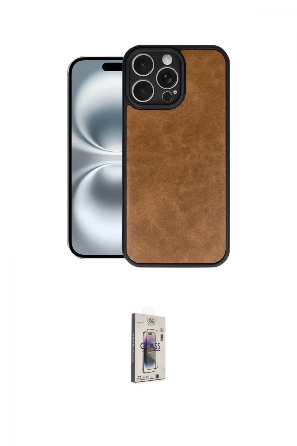 ieg™ iPhone 16 Pro Kılıf Kıvılcım Işık Serisi - Siyah Bilvis 3D Cam Ekran Koruyucu
