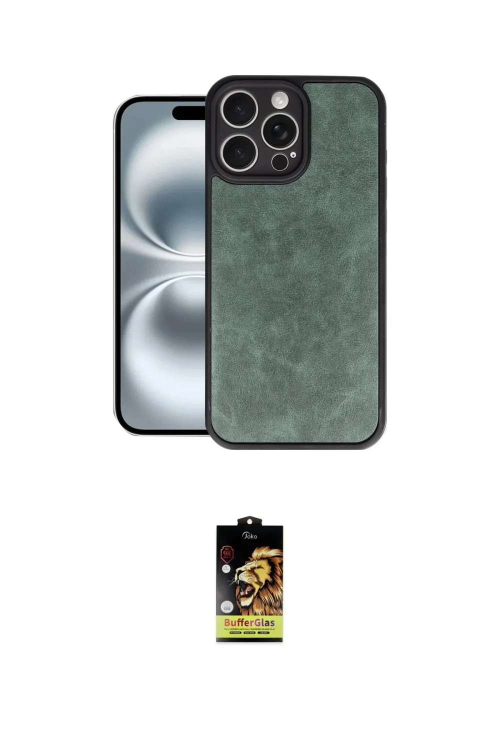 ieg™ iPhone 16 Pro Kılıf Kıvılcım Işık Serisi - Siyah Buffer Cam Ekran Koruyucu