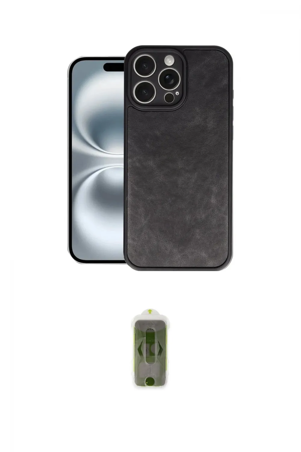 ieg™ iPhone 16 Pro Kılıf Kıvılcım Işık Serisi - Siyah Joko Magic 5D Hayalet Cam