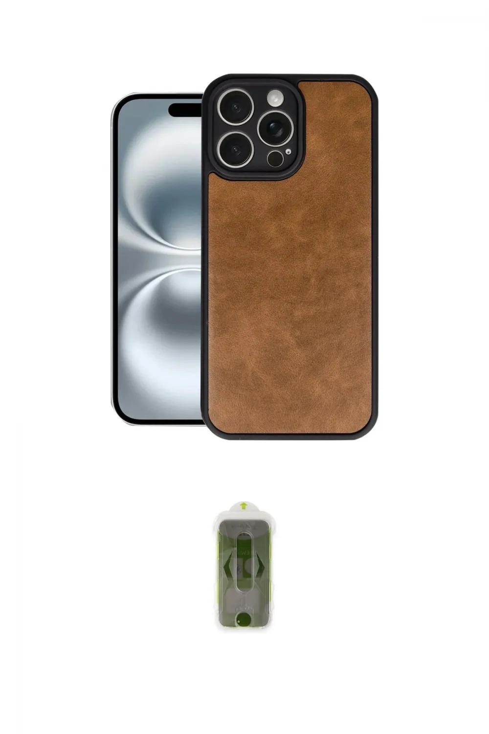 ieg™ iPhone 16 Pro Kılıf Kıvılcım Işık Serisi - Siyah Joko Magic 5D Hayalet Cam