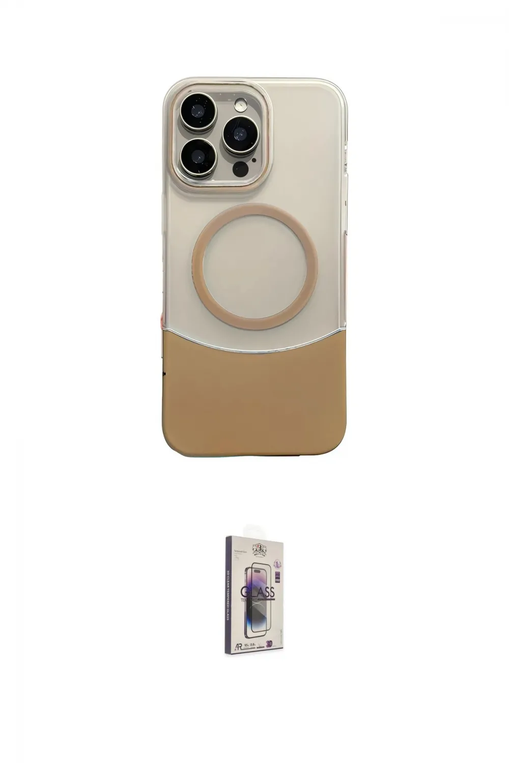 ieg™ iPhone 16 Pro Kılıf Kozmos Form Özel Seri - Siyah Bilvis 3D Cam Ekran Koruyucu