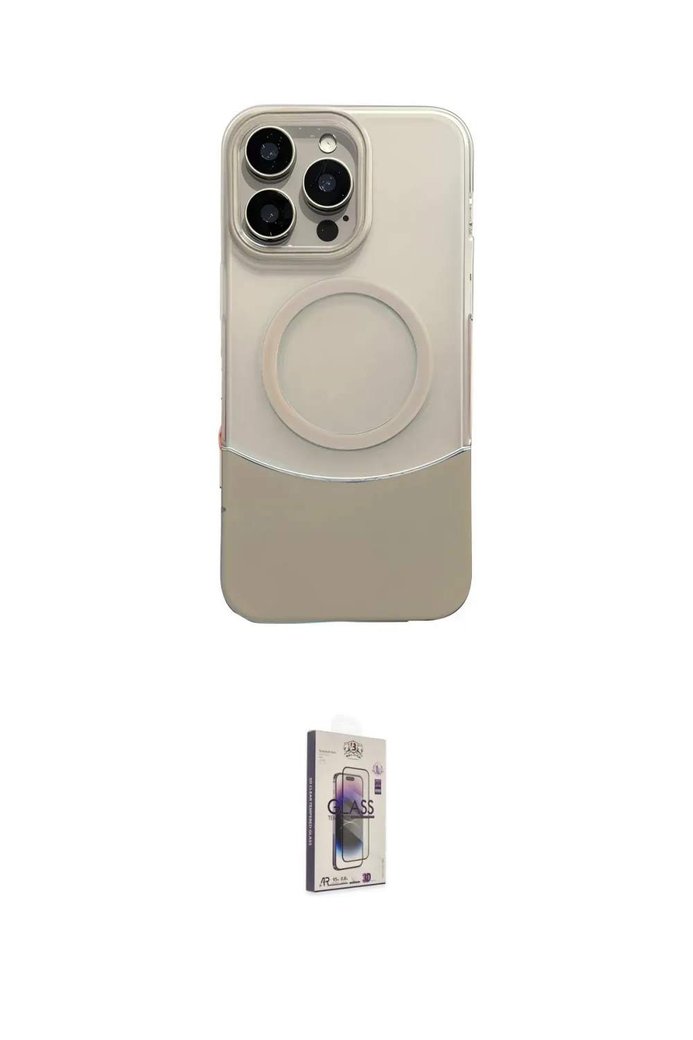 ieg™ iPhone 16 Pro Kılıf Kozmos Form Özel Seri - Siyah Bilvis 3D Cam Ekran Koruyucu
