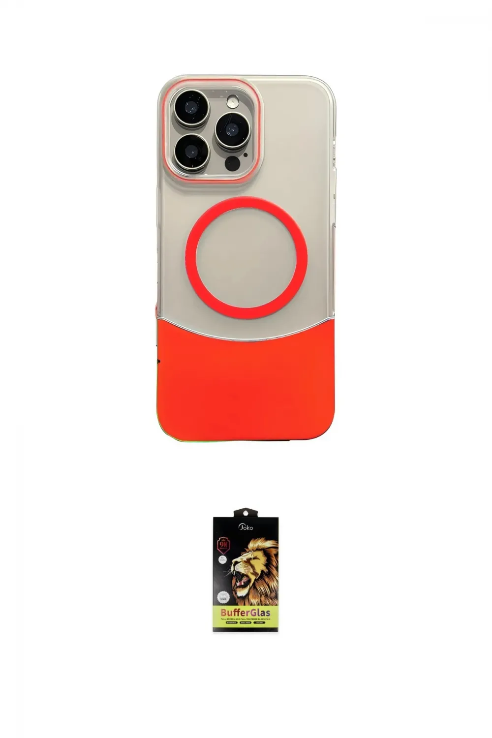 ieg™ iPhone 16 Pro Kılıf Kozmos Form Özel Seri - Siyah Buffer Cam Ekran Koruyucu