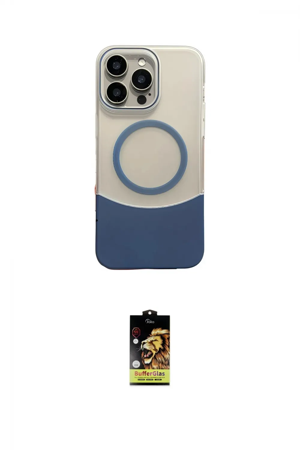 ieg™ iPhone 16 Pro Kılıf Kozmos Form Özel Seri - Siyah Buffer Cam Ekran Koruyucu