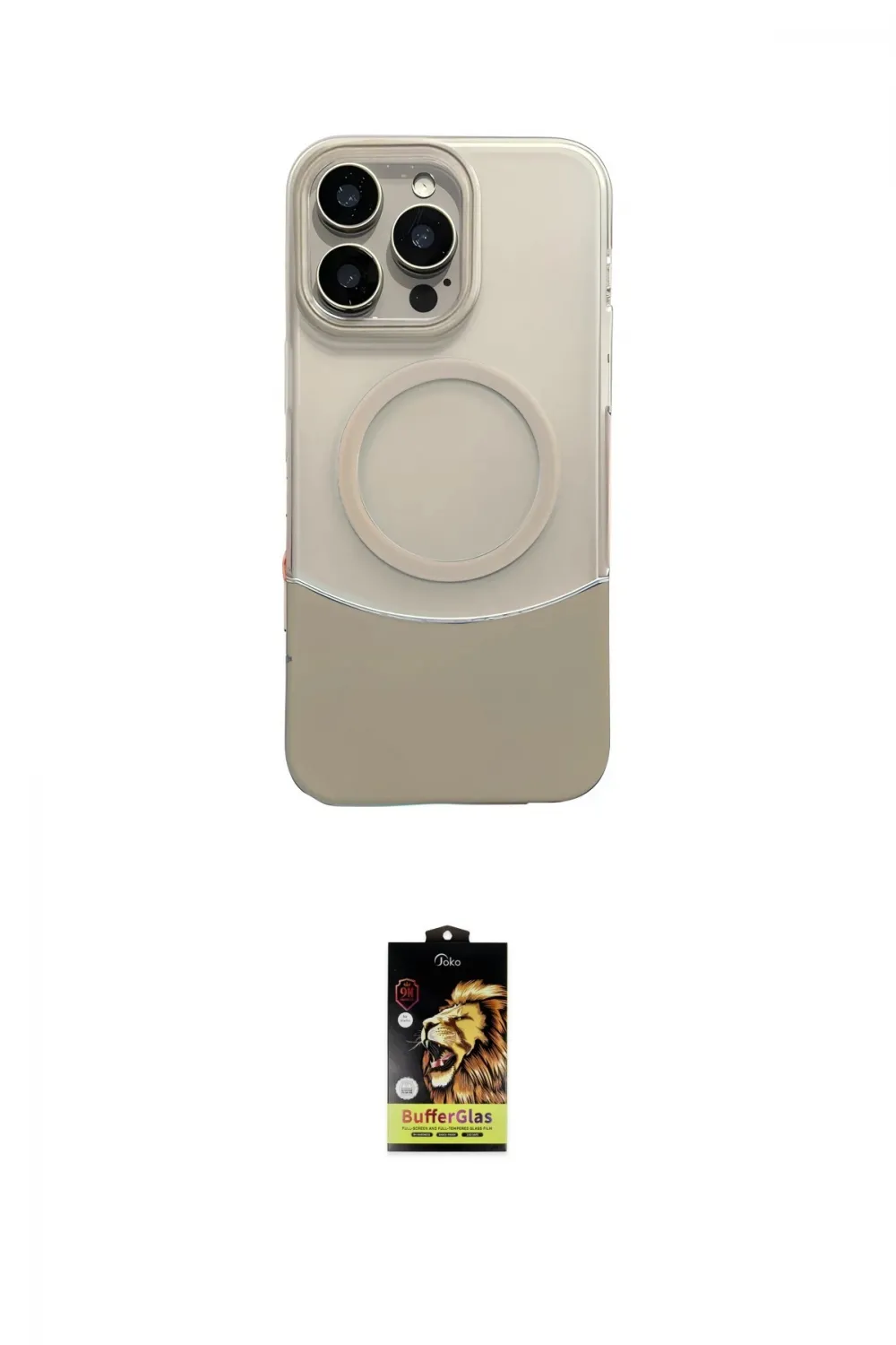 ieg™ iPhone 16 Pro Kılıf Kozmos Form Özel Seri - Siyah Buffer Cam Ekran Koruyucu