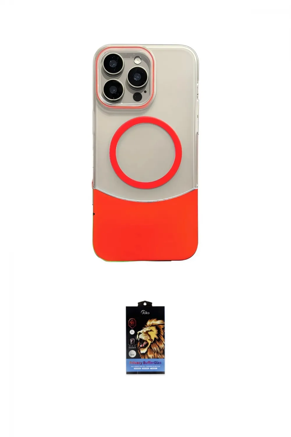 ieg™ iPhone 16 Pro Kılıf Kozmos Form Özel Seri - Siyah Buffer Hayalet Cam Ekran Koruyucu