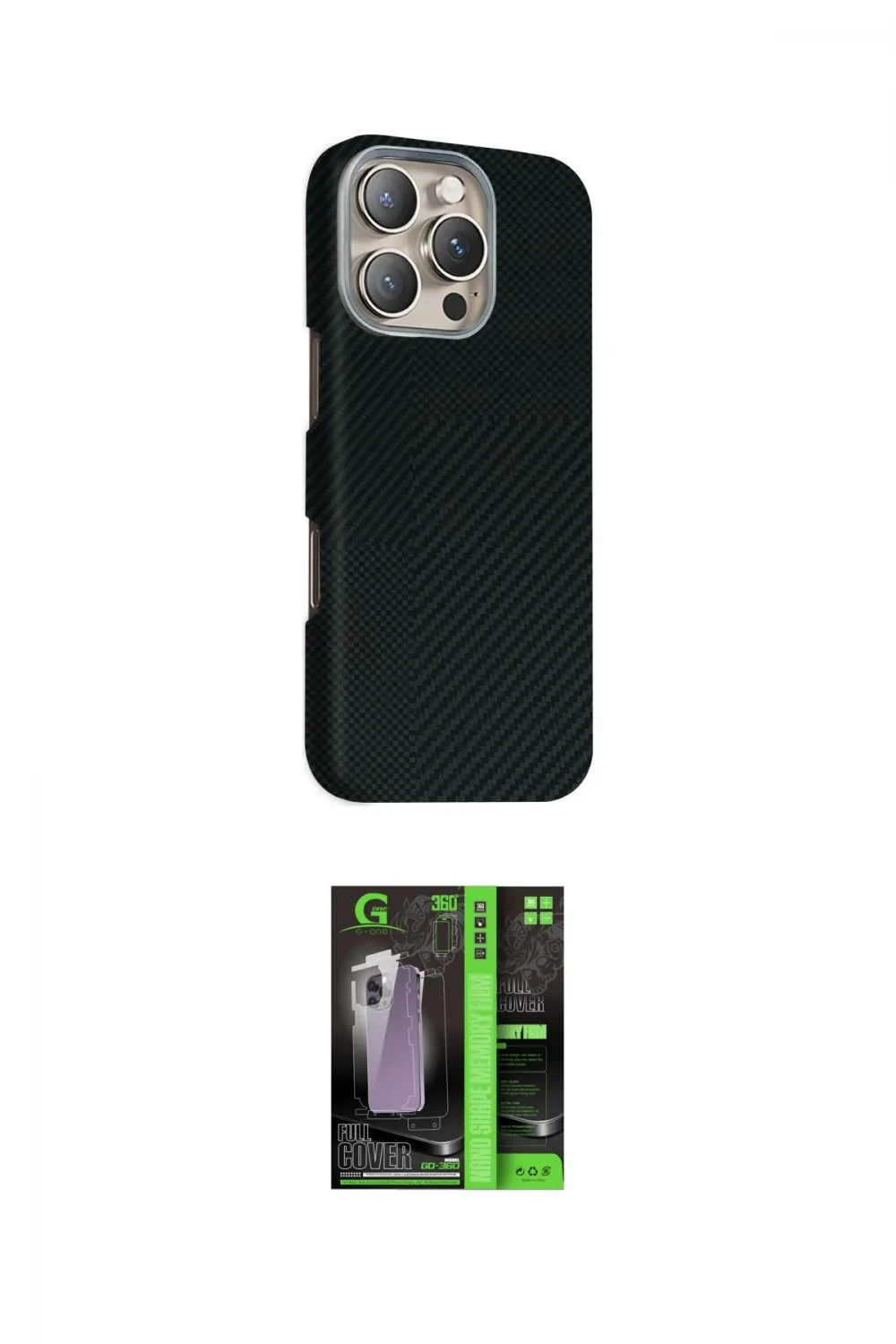 ieg™ iPhone 16 Pro Kılıf Kozmos Klasik Prime - Şeffaf 360 Full Body Arka Koruyucu