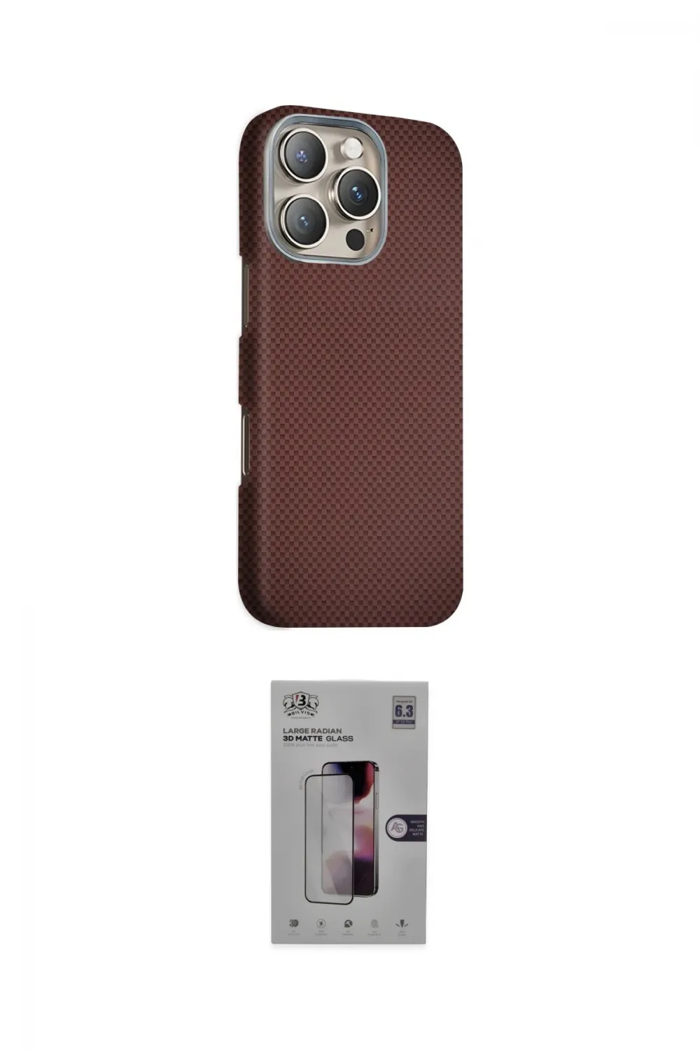 ieg™ iPhone 16 Pro Kılıf Kozmos Klasik Prime - Siyah Bilvis 3D Mat Cam Ekran Koruyucu