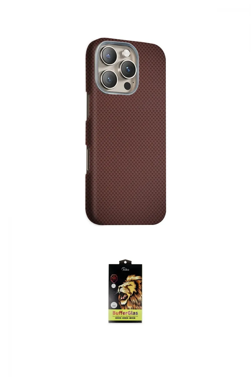 ieg™ iPhone 16 Pro Kılıf Kozmos Klasik Prime - Siyah Buffer Cam Ekran Koruyucu
