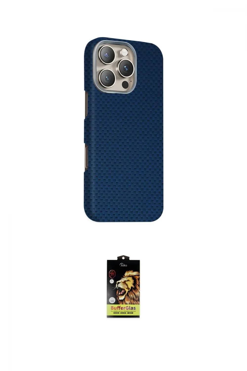 ieg™ iPhone 16 Pro Kılıf Kozmos Klasik Prime - Siyah Buffer Cam Ekran Koruyucu