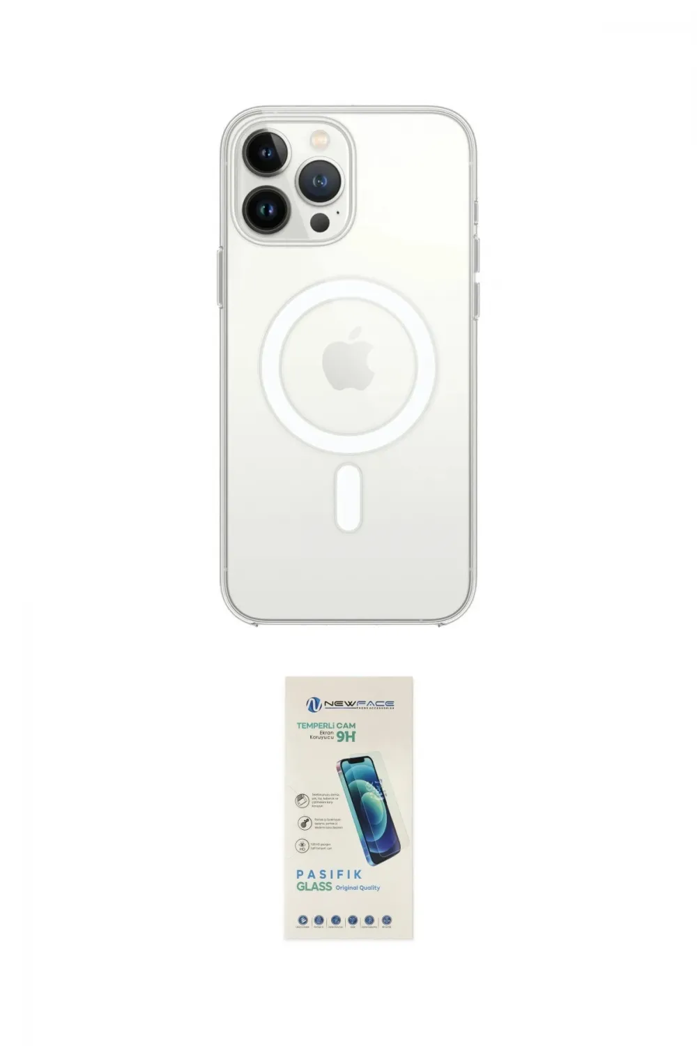 ieg™ iPhone 16 Pro Kılıf Kutup Klasik Serisi - Şeffaf Pasifik Cam Ekran Koruyucu